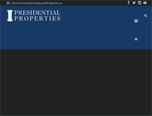 Tablet Screenshot of presidentialproperties.us